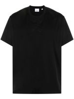 Burberry t-shirt en coton à logo brodé - Noir