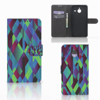 Microsoft Lumia 640 XL Bookcase Abstract Green Blue