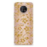 Nokia G50 TPU Case Gouden Bloemen - thumbnail