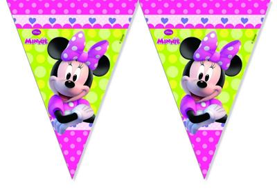 Disney vlaggenlijn Minnie Mouse junior 2 meter groen/roze Disney vlaggenlijn Minnie Mouse junior 2 meter groen/roze