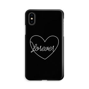 Forever heart black: iPhone X Volledig Geprint Hoesje