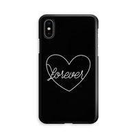 Forever heart black: iPhone X Volledig Geprint Hoesje - thumbnail