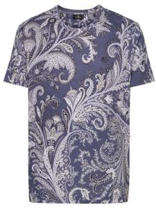 ETRO t-shirt en coton à imprimé cachemire - Bleu