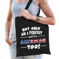 Not only perfect American / Amerika cadeau tas zwart voor dames