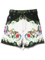 Versace Jeans Couture short court à imprimé baroque - Blanc - thumbnail