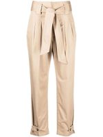 Lauren Ralph Lauren pantalon court Rhoswen à plis - Tons neutres