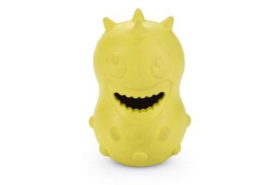 Beeztees monster - hondenspeelgoed - rubber - geel - 11x7 cm