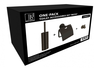 Best Design Moya toilet accessoires set Gunmetal verouderd ijzer Best Design Moya toilet accessoires set Gunmetal verouderd ijzer