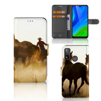 Huawei P Smart 2020 Telefoonhoesje met Pasjes Design Cowboy - thumbnail