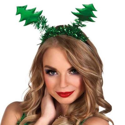 Witbaard Diadeem Kerstboompjes Dames Polyester Groen One-size