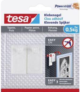 Tesa Klevende Spijker Gevoelige Oppervlakken 0.5KG - 2 stuks