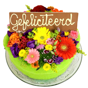 Bloementaart bezorgen chocolade reep