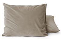 Sleeptime Velvet Kussenslopen Taupe (2-stuks)