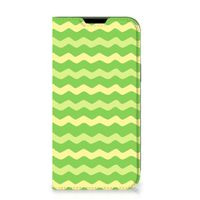 Apple iPhone 14 Plus Hoesje met Magneet Waves Green