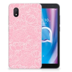 Alcatel 1B (2020) TPU Case White Flowers