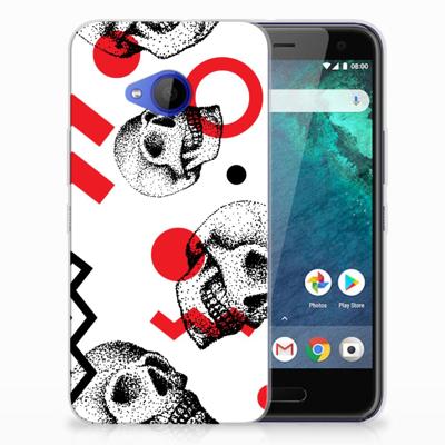 Silicone Back Case HTC U11 Life Skull Red Silicone Back Case HTC U11 Life Skull Red