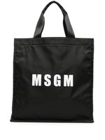 MSGM sac cabas à logo imprimé - Noir - thumbnail