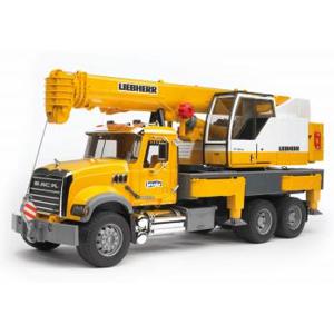 bruder MACK Granite Liebherr Kraanwagen modelvoertuig 02818