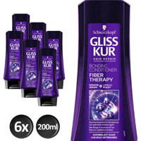 Schwarzkopf Gliss Kur Fiber Therapy Conditioner - Voordeelverpakking 6x200ml