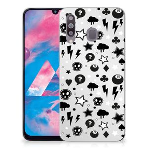 Silicone Back Case Samsung Galaxy M30 Silver Punk