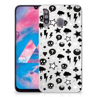 Silicone Back Case Samsung Galaxy M30 Silver Punk