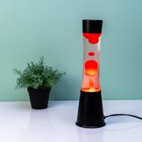 Lavalamp Zwart Met Rode Lava - thumbnail