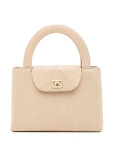 CHANEL Pre-Owned sac à main à fermoir loquet CC (1998) - Tons neutres