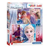 Clementoni Disney Frozen 2 legpuzzel 2 puzzels 60 stukjes