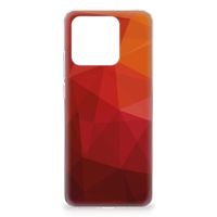 TPU Hoesje voor Xiaomi Redmi 10C Polygon Red - thumbnail