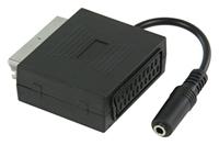 Valueline VLVP31930B02 Adapter, Audio Stereo Scart mannelijk - Jack vrouwelijk Stereo 3,5 mm, 0,20 m, zwart