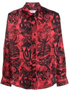 Martine Rose paisley-print silk shirt - Rouge