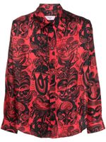 Martine Rose paisley-print silk shirt - Rouge - thumbnail