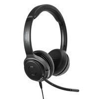 Targus AEH104GL hoofdtelefoon/headset Bedraad en draadloos Hoofdband Oproepen/muziek USB Type-C Bluetooth Zwart - thumbnail