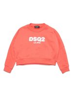 DSQUARED2 KIDS sweat en coton à logo imprimé - Rouge