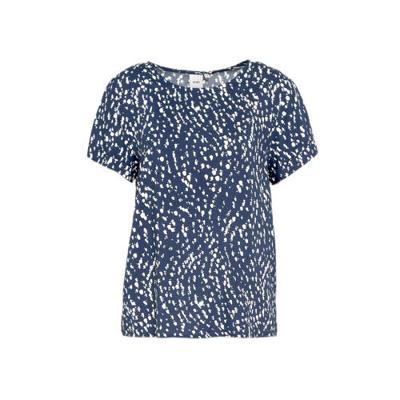 ICHI top IHVERA met all over print blauw