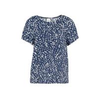 ICHI top IHVERA met all over print blauw