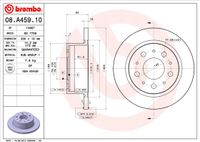 Remschijf BREMBO, Remschijftype: Massief, u.a. für Fiat, Peugeot, Citroën