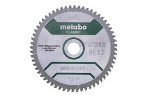 Metabo MULTI CUT CLASSIC 628655000 Cirkelzaagblad 216 x 30 x 1.8 mm Aantal tanden: 60 1 stuk(s)