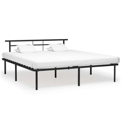 vidaXL Bedframe metaal zwart 180x200 cm vidaXL Bedframe metaal zwart 180x200 cm
