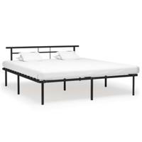 vidaXL Bedframe metaal zwart 180x200 cm