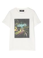 Versace Kids t-shirt en coton à logo imprimé - Blanc