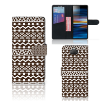 Sony Xperia 10 Plus Telefoon Hoesje Aztec Brown