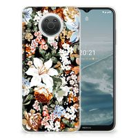 TPU Case voor Nokia G20 | G10 Dark Flowers