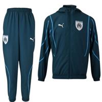 PUMA Olympique Marseille Pre-Match Anthem Trainingspak Woven Full-Zip 2024-2025 Donkerblauw Lichtblauw Wit - thumbnail