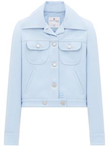 Courrèges veste boutonnée à poches poitrine - Bleu