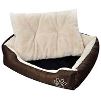 Hondenbed met gewatteerd kussen L honden hond honde bed mand hondemand
