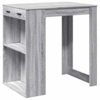 vidaXL Bartafel 102x70x103,5 cm bewerkt hout grijs sonoma eikenkleur, statafel, hoge tafel, keukenbar, statafeltje, keukentafel, bistrotafel