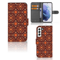 Samsung Galaxy S22 Telefoon Hoesje Batik Brown - thumbnail