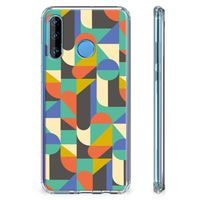 Huawei P30 Lite Doorzichtige Silicone Hoesje Funky Retro - thumbnail