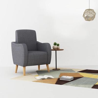 vidaXL Fauteuil stof lichtgrijs